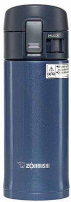 Термокружка Zojirushi с кнопкой  SM-KHF36AG    0,36 л   Синяя