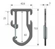 Карабин вспомогательный Woo Jin Duraflex MOLLE Alu Hook