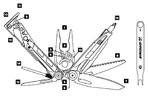Мультитул Leatherman MUT black чехол Molle олива, sight adjuster